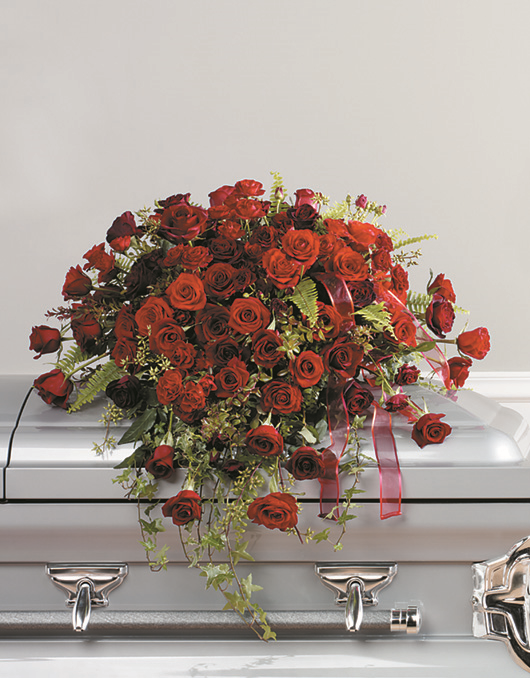 Classic Rose and Carnation Casket Spray