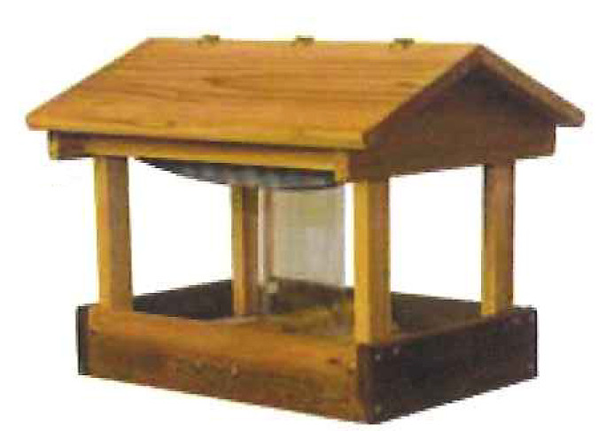 Stovall - Pavilion Feeder with seed Hopper and Perforated Plastic Floor