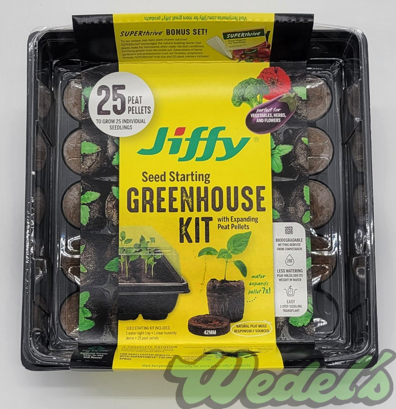 Seed Starting Greenhouse Complete Kit (25 Pellets)