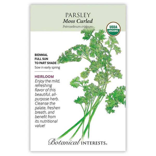 Parsley Seeds, Moss Curled, Organic