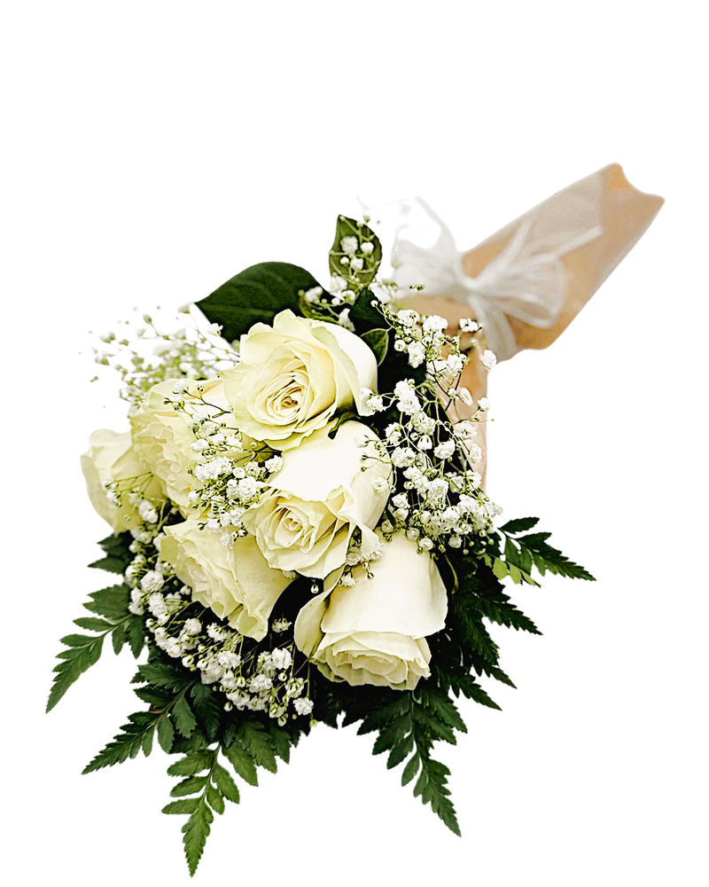 Wrapped Half Dozen Roses
