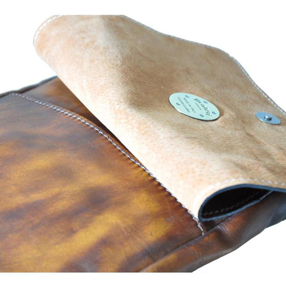 【美品】PRATO MADE IN ITALY 【別注】ボディバッグ Pratesi Prato Aged Leather Cross Body Messenger