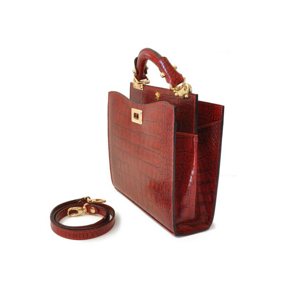 Pratesi Anna Marie Luisa de' Medici Croc Leather Grab Bag