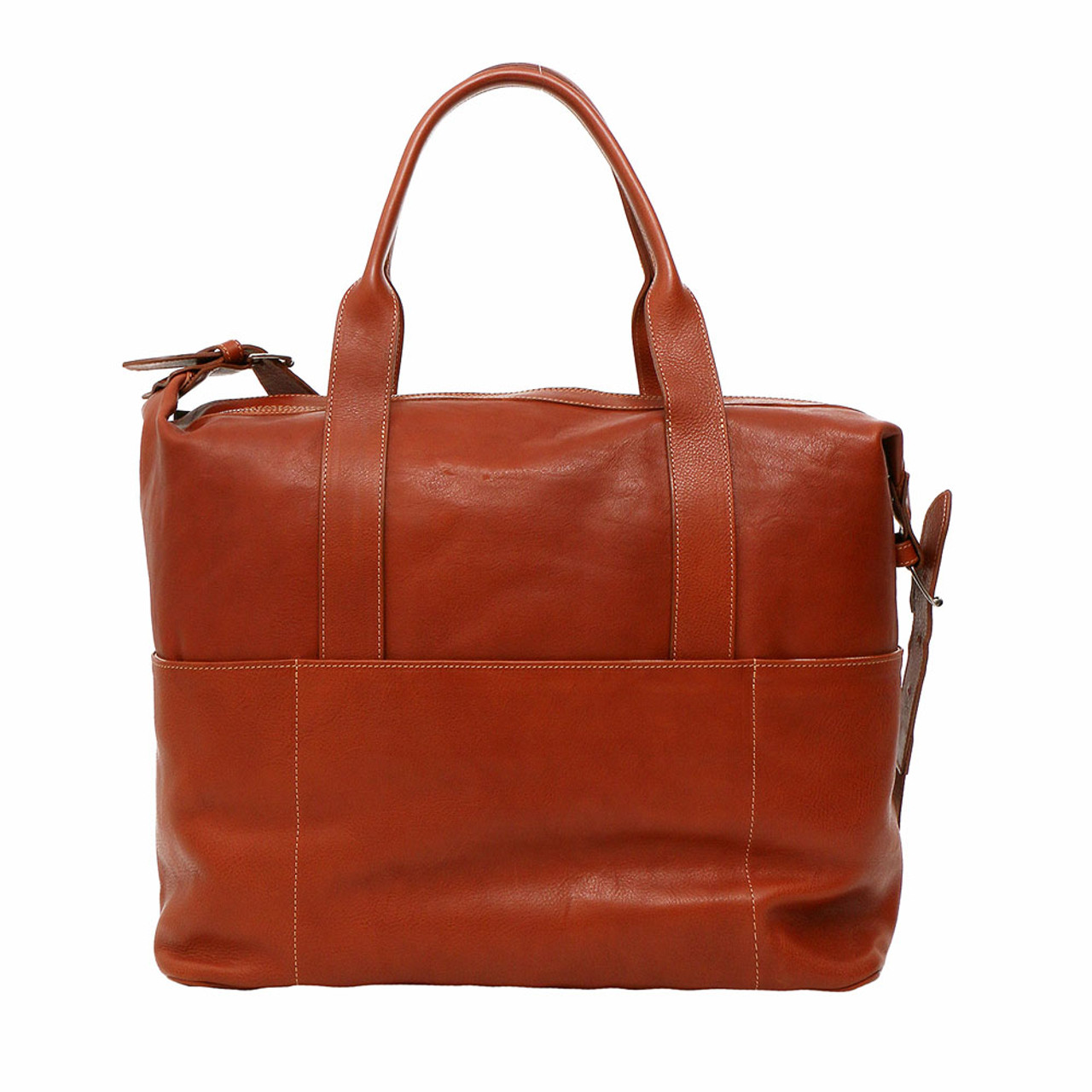 Terrida Berni Italian Leather Travel Tote Bag - Brown