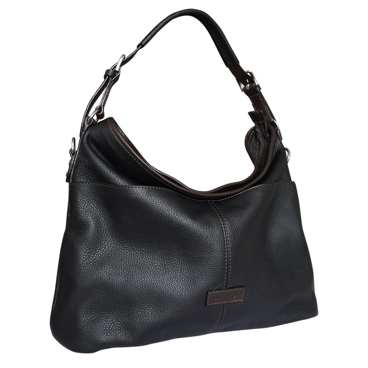 Chiarugi City Style Leather Hobo Bucket Bag - Attavanti