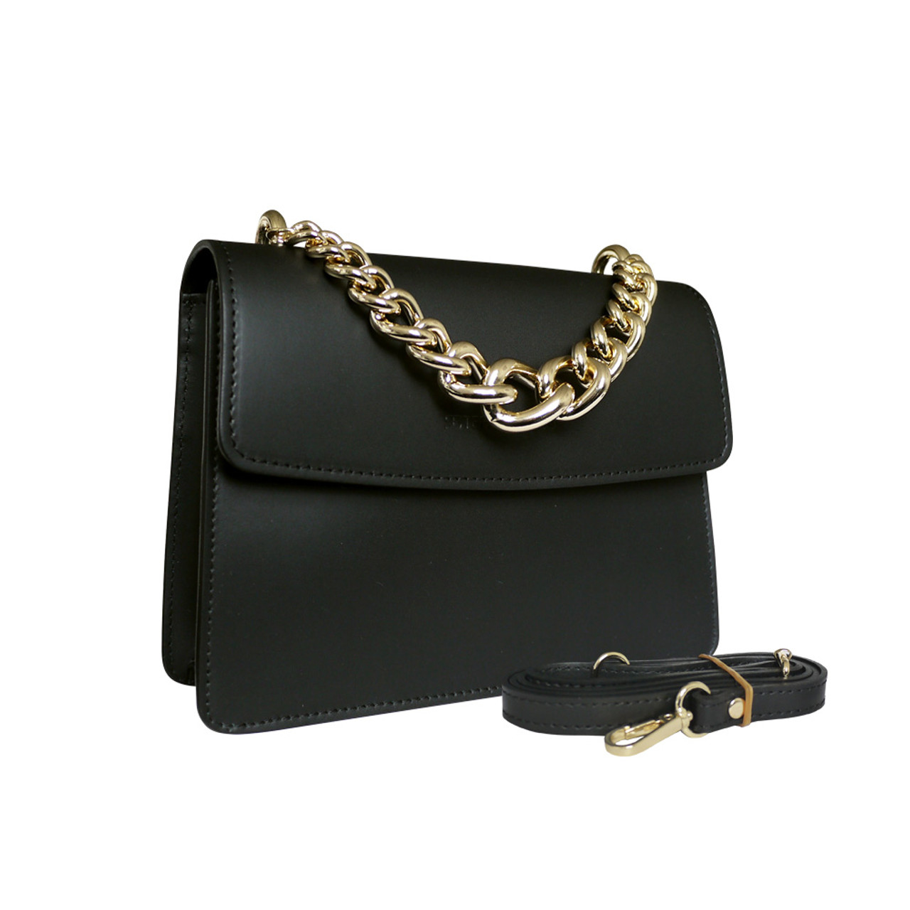 Stefano Turco Anna Leather Grab Chain Handbag - Attavanti