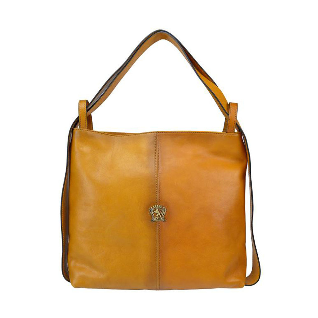 Pratesi Duo Aged Leather Backpack Shoulder Bag