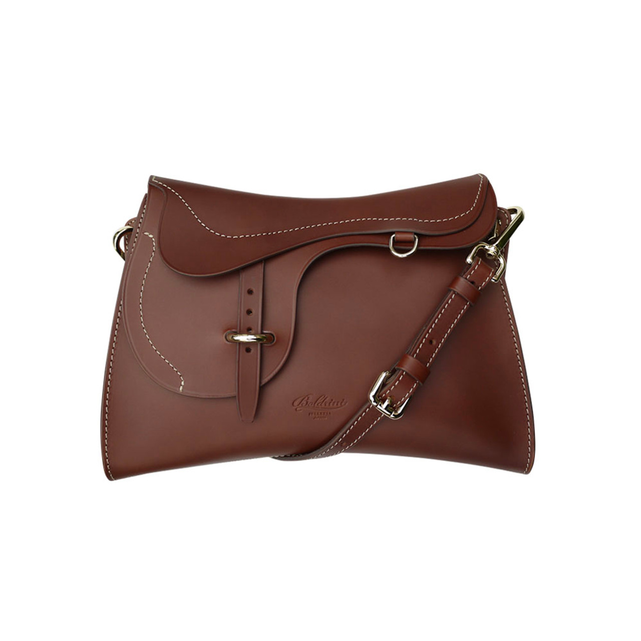 Saddle Chain Flap Bag Saffiano Leather Small