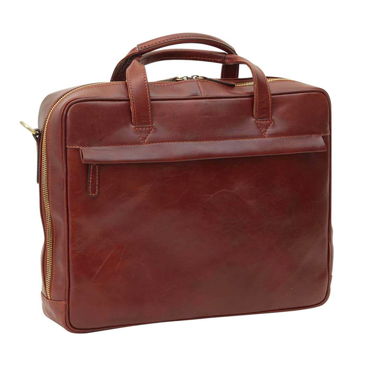 Old Angler Classic Leather Laptop Bag