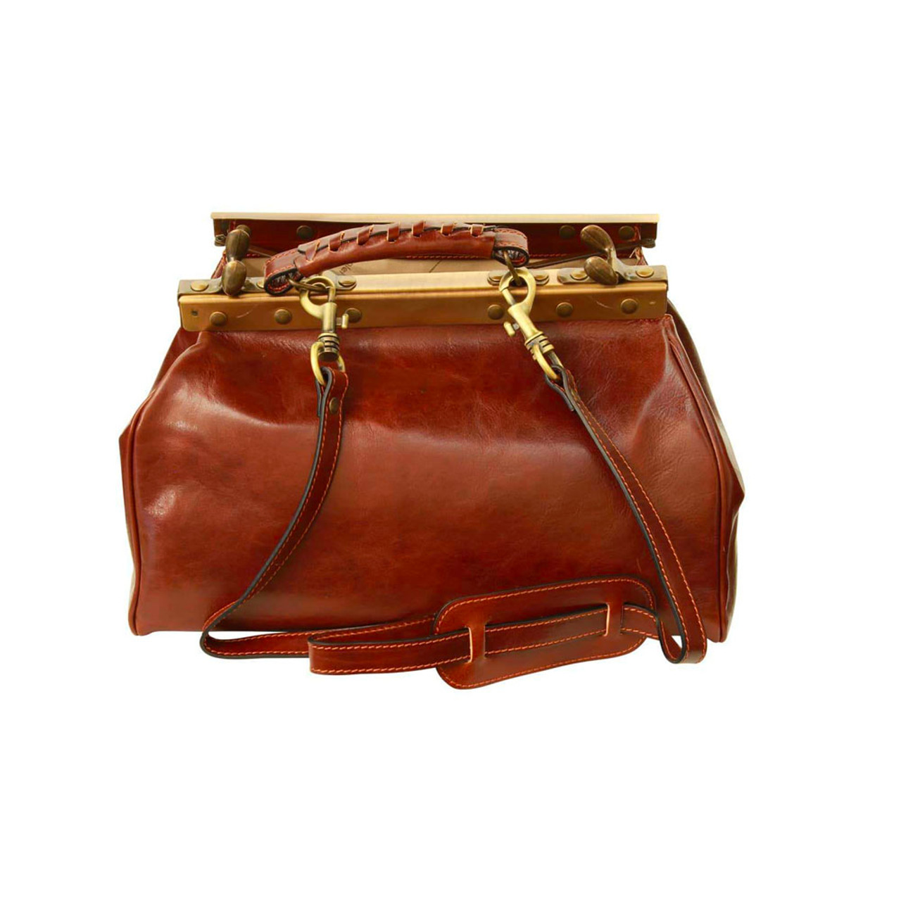 Italian Leather Large Gladstone Bag, The GassanoL