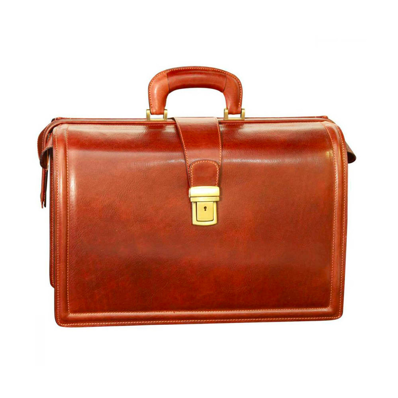 Old Angler 3 Compartment Italian Leather Briefcase | Attavanti
