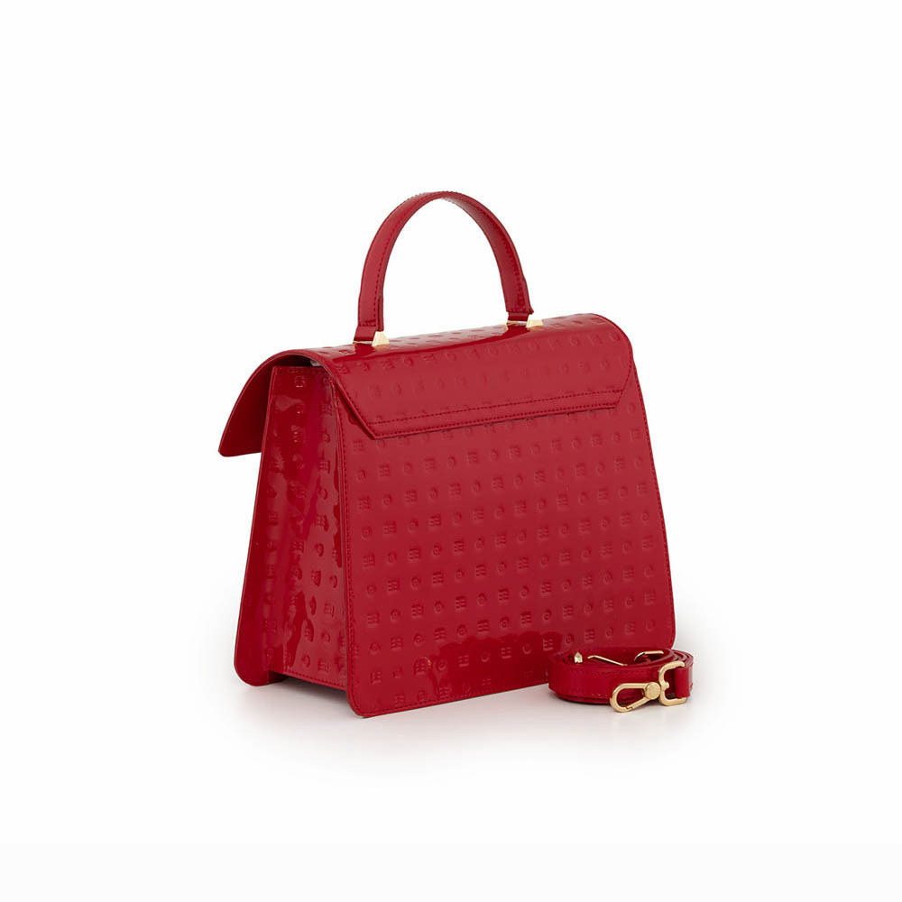 Arcadia Marilena Patent Leather Grab Handbag