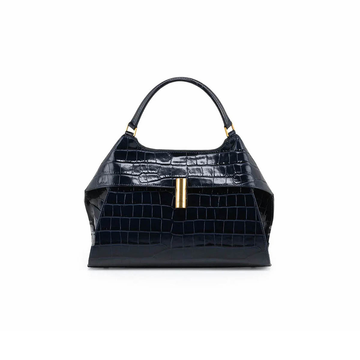 Arcadia Emma22 Leather Croc Print Large Handbag