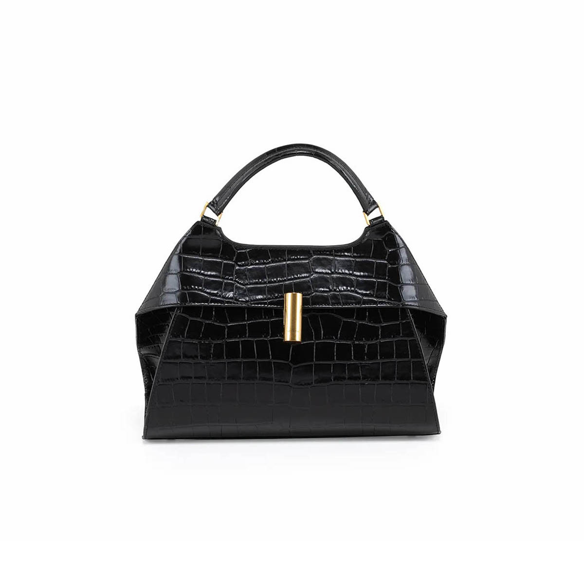 Arcadia Emma22 Leather Croc Print Large Handbag