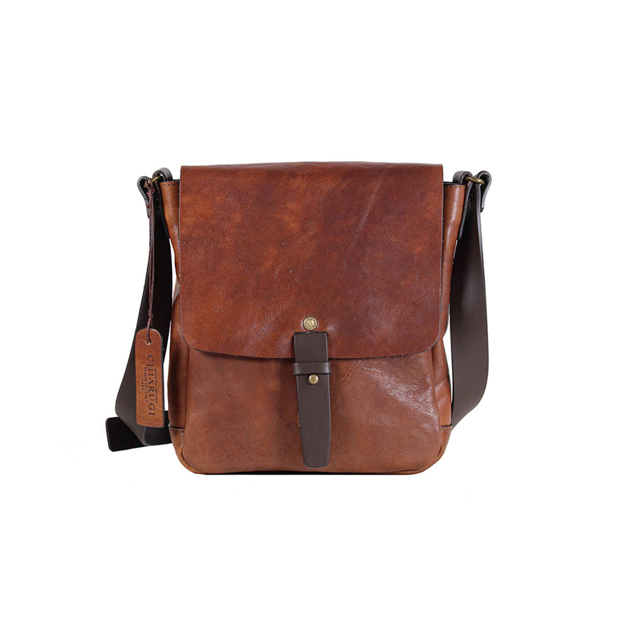 Chiarugi Italian Leather Satchel Crossbody Bag