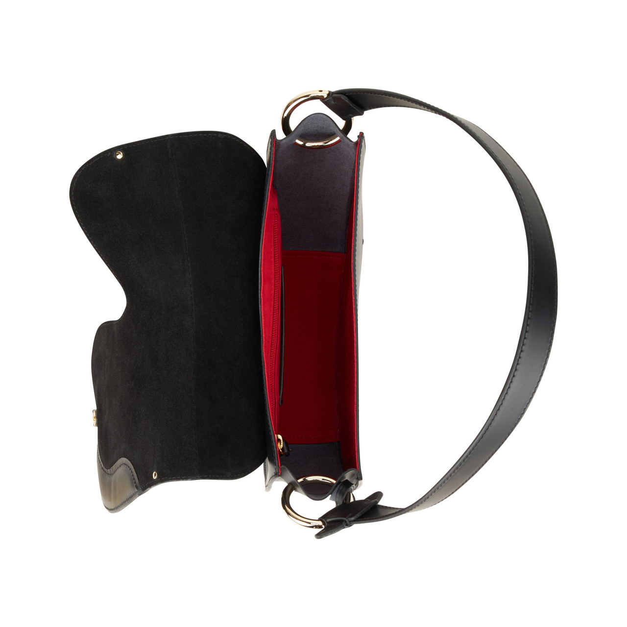 Boldrini Italian Leather Sveva Saddle Satchel Shoulder Bag
