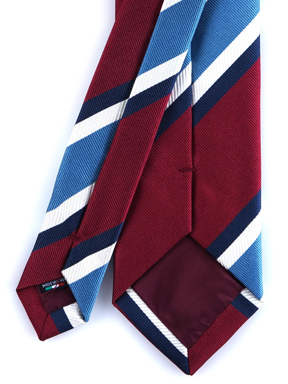 Zaza Ofelia Stripe Italian Handmade Woven Silk Tie