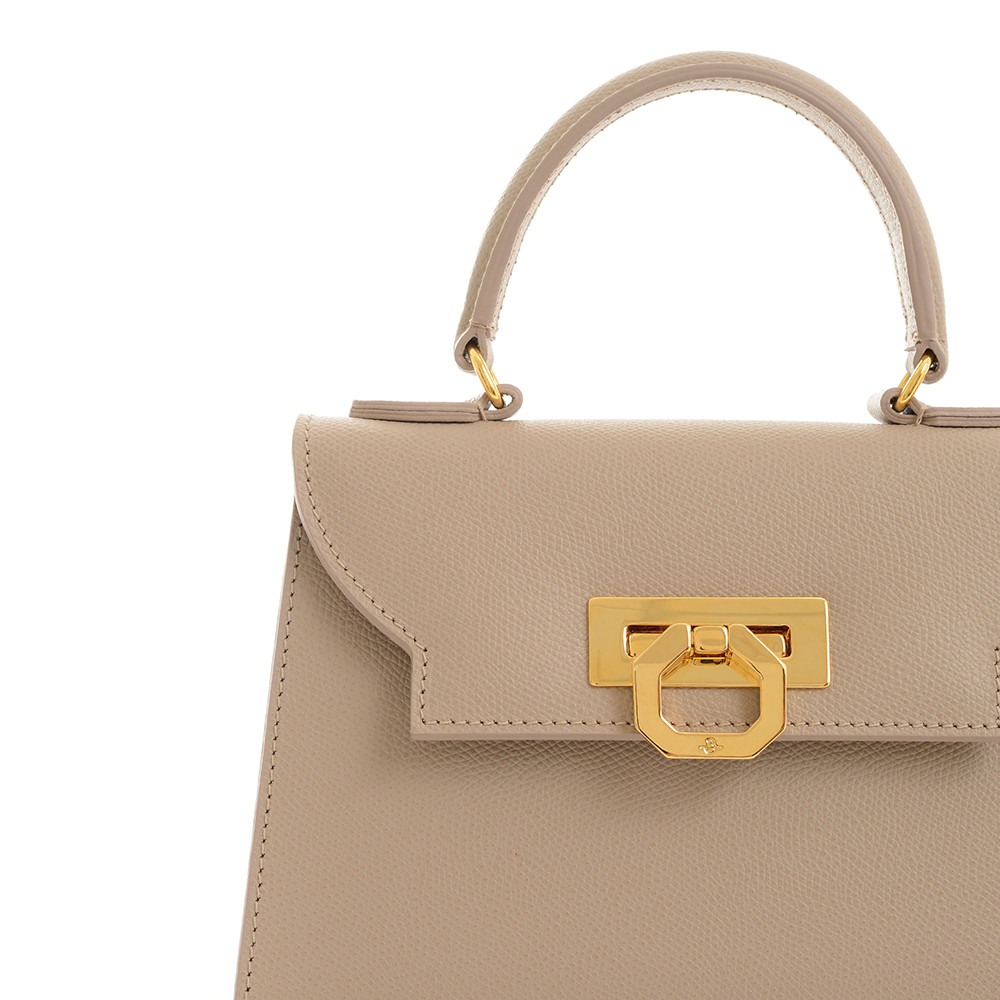 Carbotti Erika Italian designer Leather Grab Handbag
