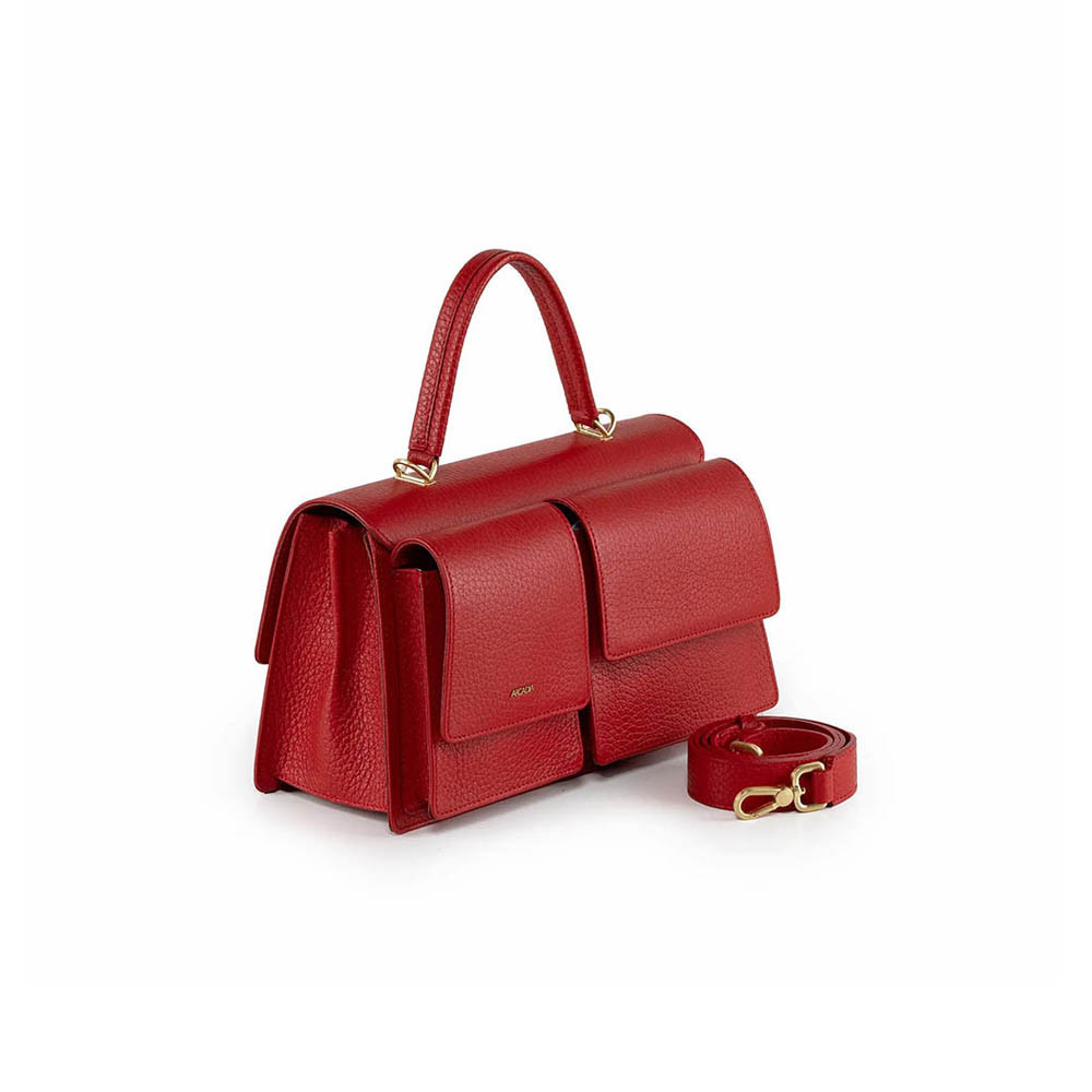 Arcadia Teti Top Handled Leather Grab Handbag