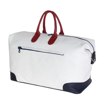 Terrida Italian Leather Sports Holdall - White