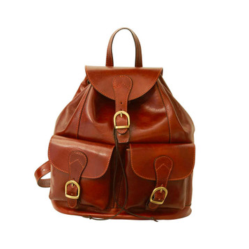 Old Angler 2 Pocket Leather Backpack