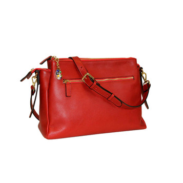 Terrida Veneto Italian Leather Zip Shoulder Bag