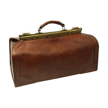 Old Angler  Leather Gladstone Holdall Travel Bag