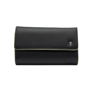 Women's Italian Saffiano Leather Wallet Crossbody in Black, Italian Leather by Quince