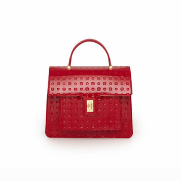 Arcadia Marilena Patent Leather Grab Handbag 