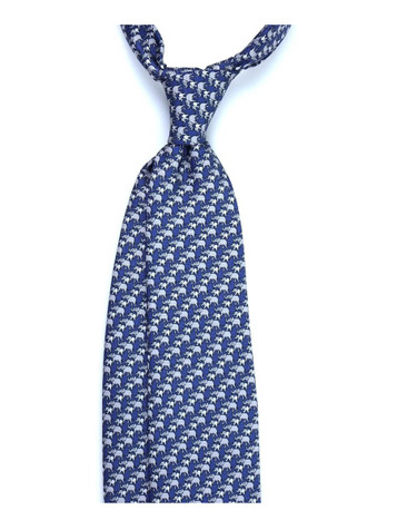 Zaza Italian Handmade Elephant Pattern Silk Tie