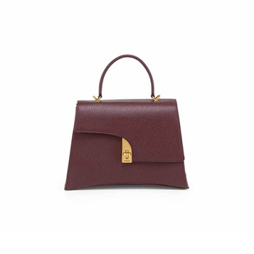 Arcadia Arco Large Pebble Leather Grab Bag