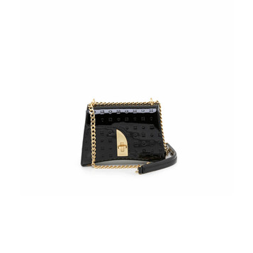 Arcadia Arco Patent Leather Compact Shoulder Crossbody Bag