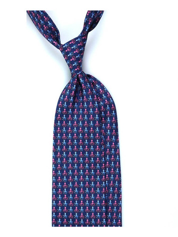 Zaza Italian Handmade Octopus Pattern Silk Tie