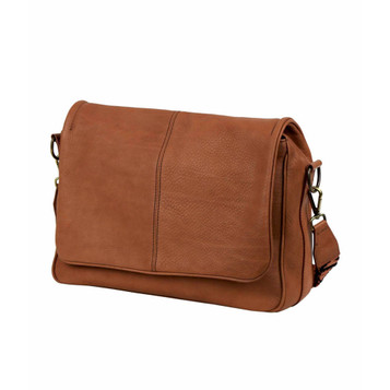  RUSTIC TOWN Leather Messenger Bag for Men Women - Top