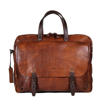 Chiarugi Italian Leather Laptop Briefcase Business Bag 