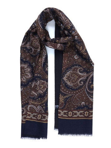 Don Mimi Marvik 2 Layer Silk And Wool Scarf