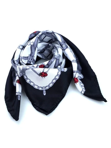Don Mimi Equine Ladybird Italian 100% Silk Square Scarf