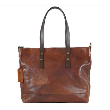 Chiarugi Italian Leather Old Tuscany Large Tote Bag