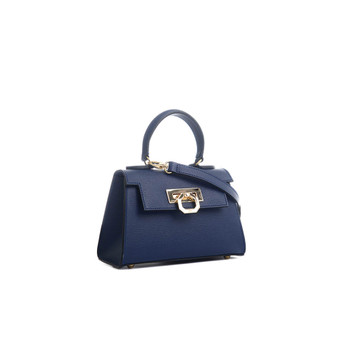 Carbotti Hand Bag Leather Blue Vintage Carbotti Bags & Handbags 
