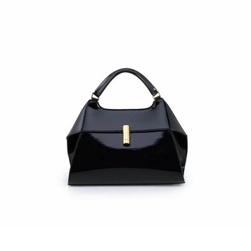 Arcadia Emma Large Smooth Patent Leather Grab Handbag
