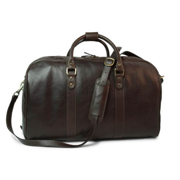 Old Angler Italian Leather Large Laptop Holdall Travel Bag