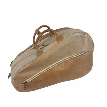 Terrida Italian Vintage Leather 2 Section Padel Tennis & Pickleball Racket Bag