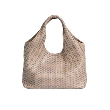 Parise Brandy Woven Leather Hobo Bag