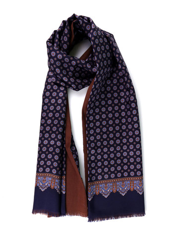 Don Mimi Baruba 2 Layer Silk And Wool Scarf