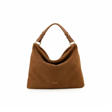 Arcadia Mirta Suede Leather  Hobo Grab Handbag