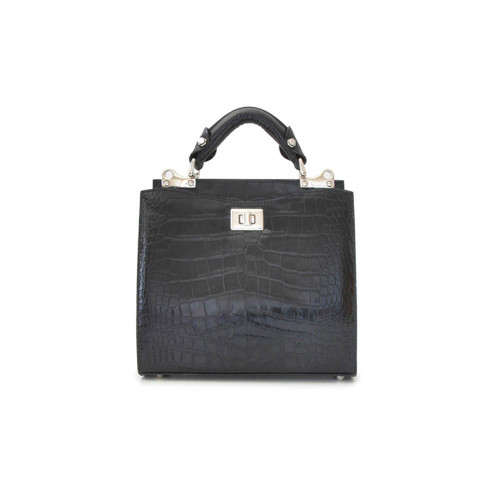 Pratesi Anna Marie Luisa de' Medici Croc Leather Grab Bag