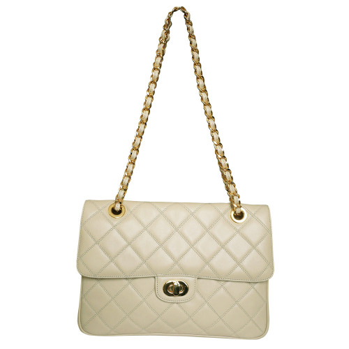 Carbotti Designer Quilted Leather Shoulder Handbag - Attavanti