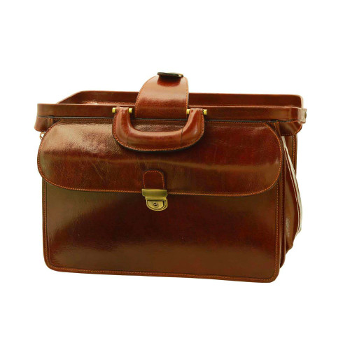Old Angler Italian Pocket Leather Doctor's Bag