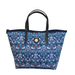 Bonfanti Leather and Liberty Strawberry Thief Tote Shopper Handbag - Blue