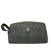 Bonfanti Harris Tweed and Italian Leather Toiletry Wash Bag - Sage Green